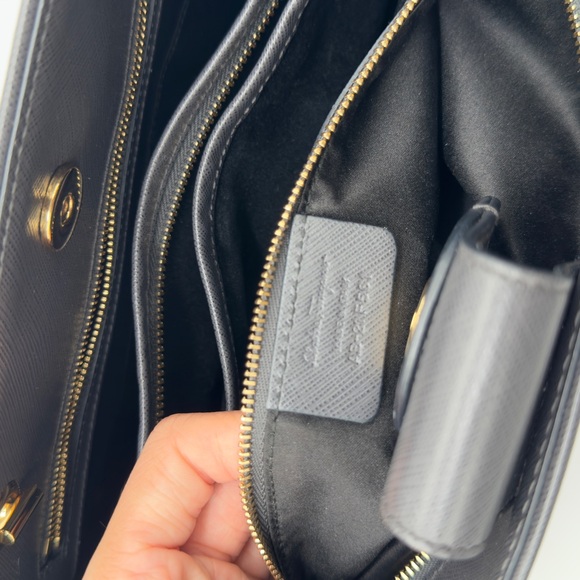 Salvatore Ferragamo Leather Chain Tote Bag Handbag Grey Gold - Picture 15 of 16